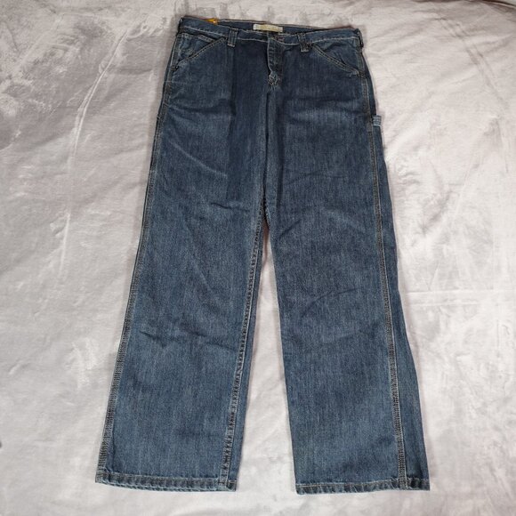 Vintage Lee Carpenter Dungarees Jeans Mens 38x32 Skater Grunge Y2K NEW - Picture 4 of 11